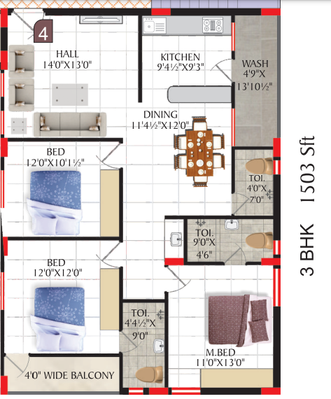 Sri Tirumala Avasa  floor plan layout